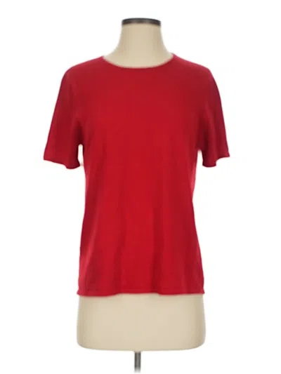 Pre-owned Sag Harbor Short Sleeve Top Red Crew Neck Tops