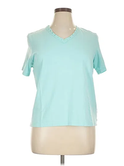 Pre-owned Sag Harbor Short Sleeve T-shirt In Teal