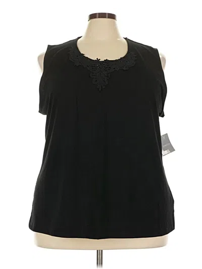 Pre-owned Sag Harbor Sleeveless Blouse In Black