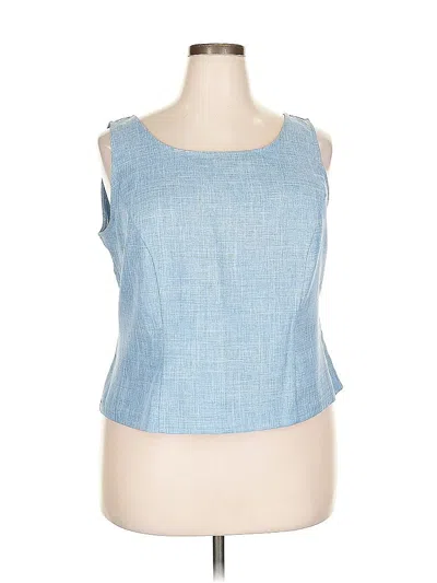 Pre-owned Sag Harbor Sleeveless Blouse In Blue
