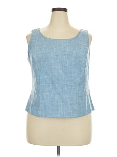 Pre-owned Sag Harbor Sleeveless Blouse In Blue