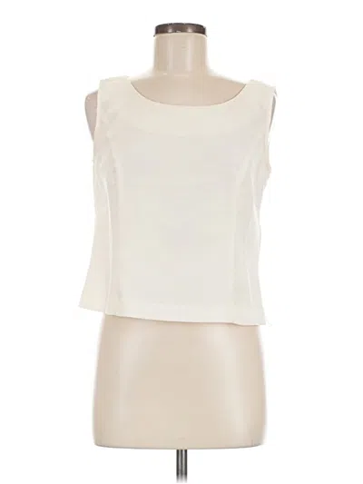 Pre-owned Sag Harbor Sleeveless Blouse In Ivory