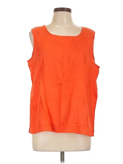 Pre-owned Sag Harbor Sleeveless Blouse In Orange