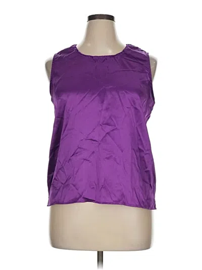 Pre-owned Sag Harbor Sleeveless Blouse In Purple