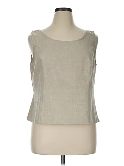 Pre-owned Sag Harbor Sleeveless Blouse In Tan
