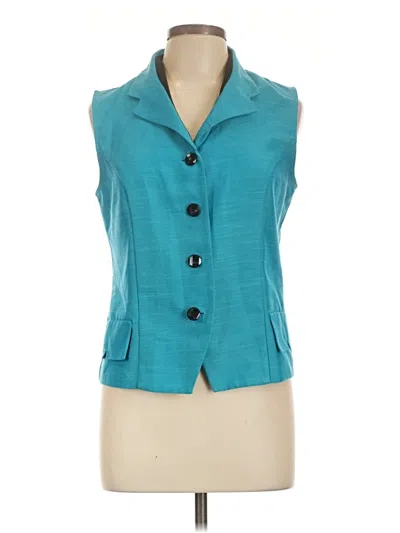 Pre-owned Sag Harbor Sleeveless Blouse In Teal
