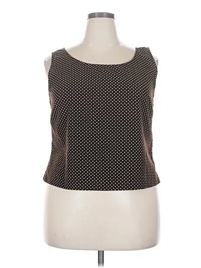 Pre-owned Sag Harbor Sleeveless Top Brown Square Neckline Tops