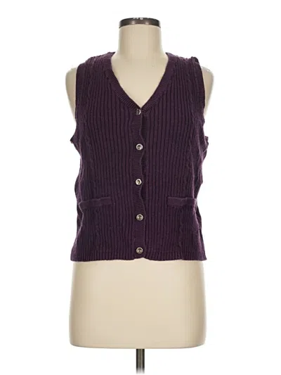 Pre-owned Sag Harbor Sweater Vest In Purple