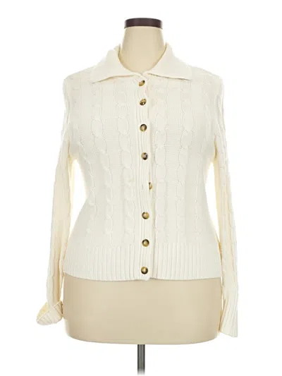 Pre-owned Sag Harbor Sweater Vest In White