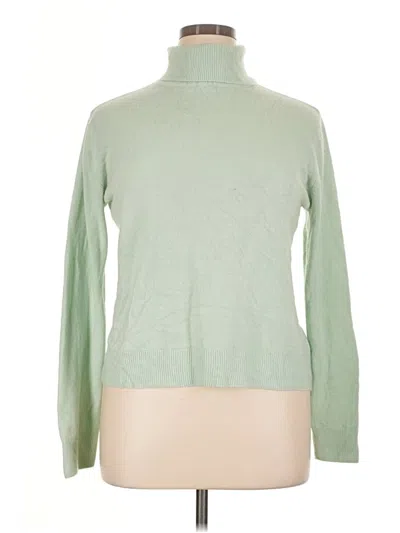 Pre-owned Sag Harbor Turtleneck Sweater In Green