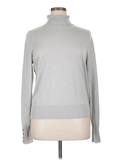 Pre-owned Sag Harbor Turtleneck Sweater In Silver