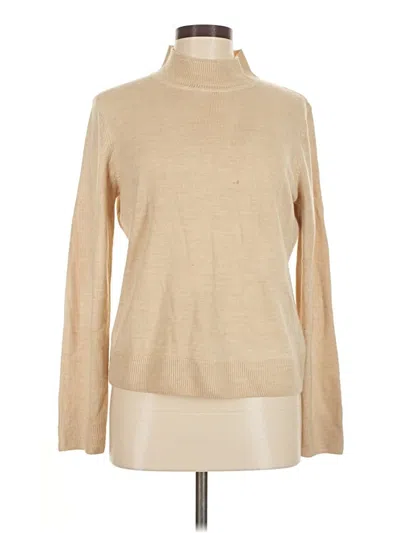 Pre-owned Sag Harbor Turtleneck Sweater In Tan