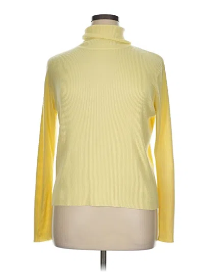 Pre-owned Sag Harbor Turtleneck Sweater In Yellow