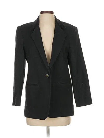 Pre-owned Sag Harbor Wool Blazer Jacket In Black