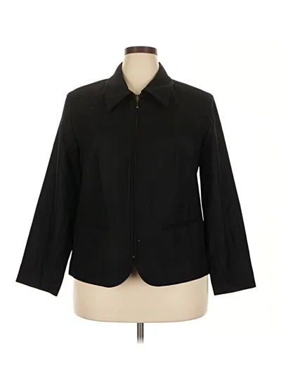 Pre-owned Sag Harbor Wool Blazer Jacket In Black