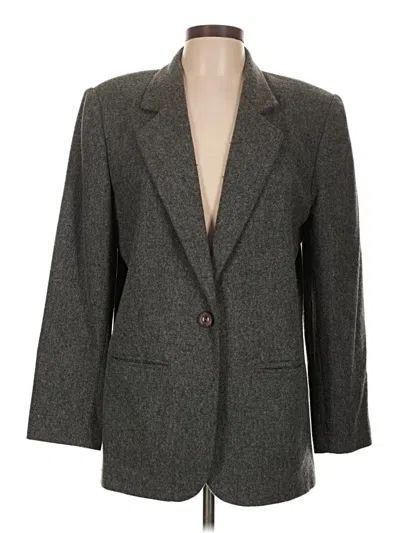 Pre-owned Sag Harbor Wool Blazer Jacket In Gray