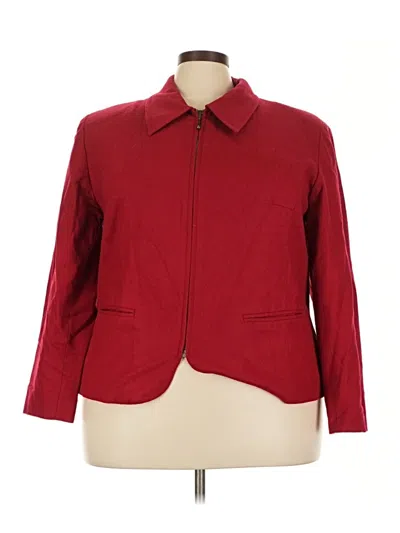 Pre-owned Sag Harbor Wool Blazer Jacket In Red