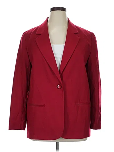 Pre-owned Sag Harbor Wool Blazer Jacket In Red