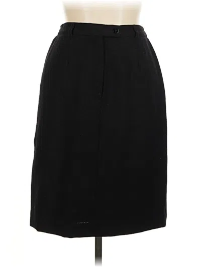 Pre-owned Sag Harbor Wool Skirt In Black