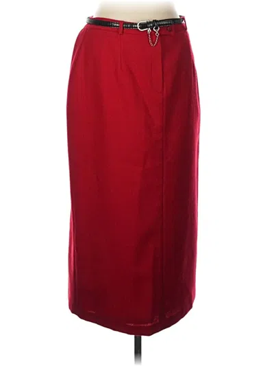 Pre-owned Sag Harbor Wool Skirt In Red