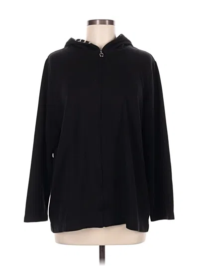 Pre-owned Sag Harbor Zip Up Hoodie In Black