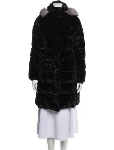 Pre-owned Saga Down Coat In Black