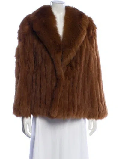 Pre-owned Saga Fox Fox Fur Jacket In Brown