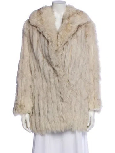 Pre-owned Saga Fox Fox Fur Jacket In Neutral