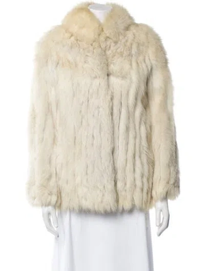 Pre-owned Saga Fox Fur Coat In Neutral