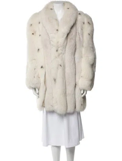 Pre-owned Saga Fox Vintage Fox Fur Coat In Neutral
