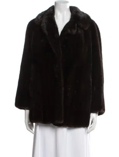 Pre-owned Saga Fur Jacket In Black