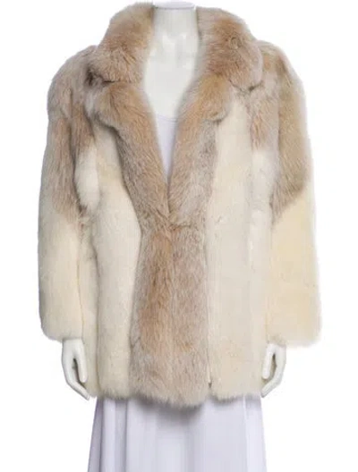 Pre-owned Saga Furs Faux Fur Faux Fur Coat In Neutral