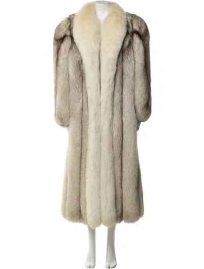 Pre-owned Saga Furs Fox Fur Coat In Neutral