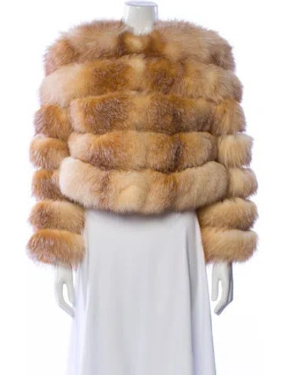 Pre-owned Saga Furs Fox Fur Jacket W/ Tags In Brown