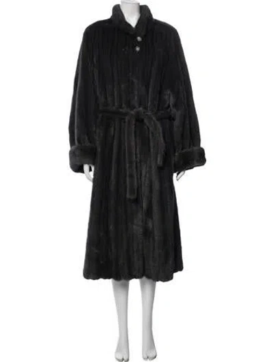 Pre-owned Saga Furs Fur Coat In Black