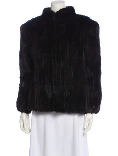 Pre-owned Saga Furs Lamb Fur Fur Jacket In Black