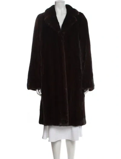 Pre-owned Saga Furs Mink Fur Coat In Brown