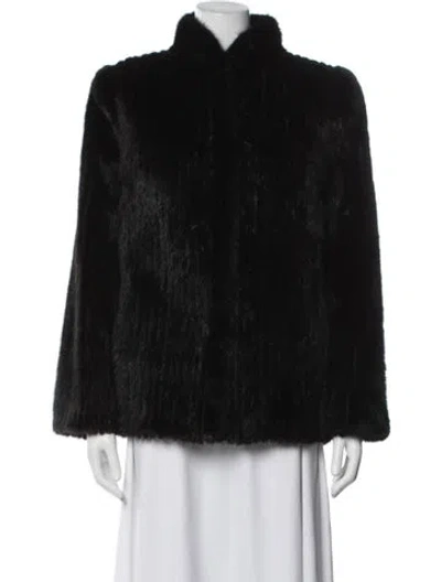 Pre-owned Saga Furs Mink Fur Jacket In Black