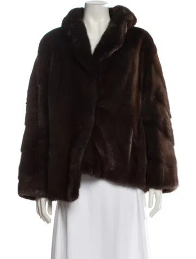 Pre-owned Saga Furs Mink Fur Jacket In Brown