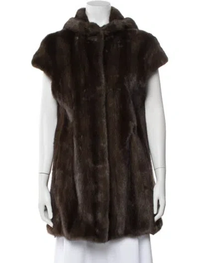 Pre-owned Saga Furs Mink Fur Jacket In Brown