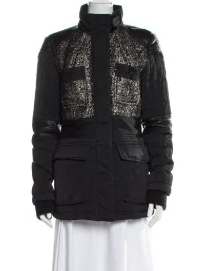 Pre-owned Saga Furs Parka In Gray