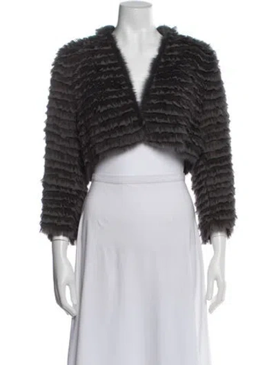 Pre-owned Saga Furs Silk Bolero In Multi