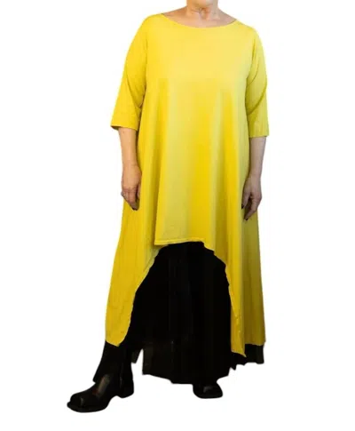Saga Hi-lo Tunic Dress In Yellow