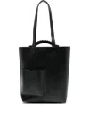 Sagan Pazar Book Pocket-detail Tote Bag In Black