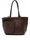 Sagan Pazar Book Wide Woven Tote Bag In Brown