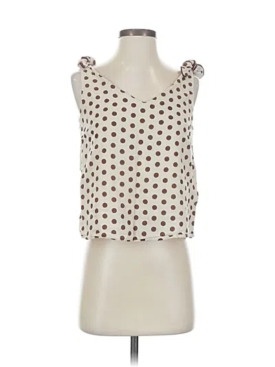 Pre-owned Sage & Citrus Sleeveless Blouse In White