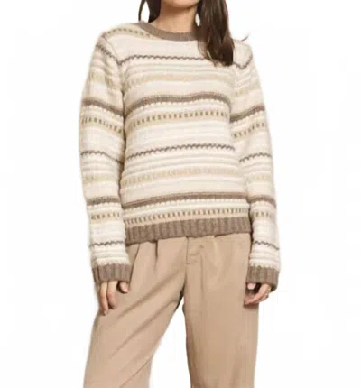 Sage & Clare Everett Pullover Sweater In Walnut Combo In Multi