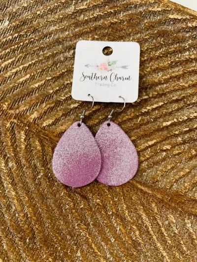 Sage & Clare Women's Faux Leather Earrings In Purple