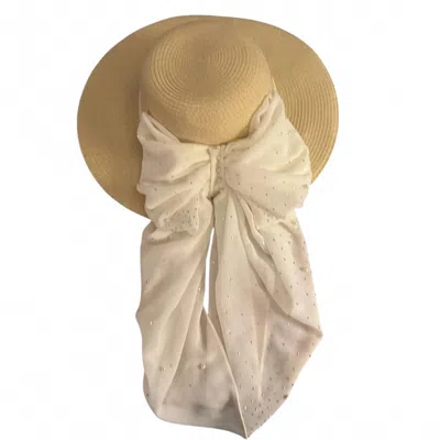 Sage & Clare Women's Sun Hat In Tan/white In Multi