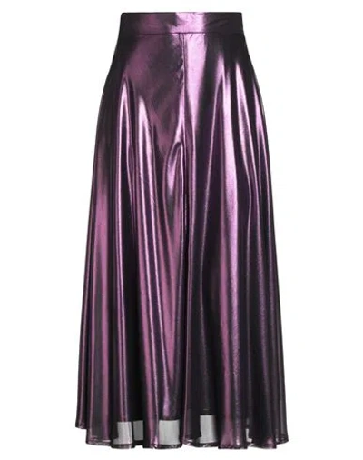 Sage And Ivy Woman Midi Skirt Purple Size 6 Polyester